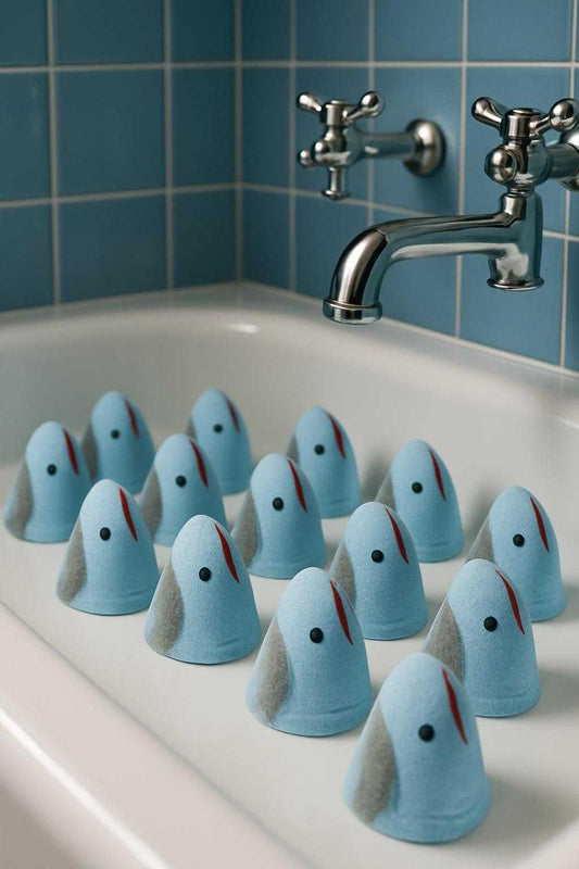 Shark Attack Bath Bomb With Hidden Red Embeds